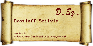 Drotleff Szilvia névjegykártya